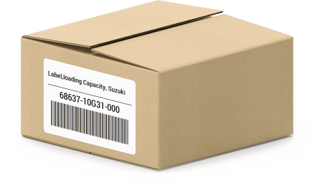 Label,loading Capacity, Suzuki 68637-10G31-000 oem parts