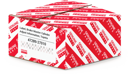 Label, Brake Master Cylinder Adjust Information, Toyota 47289-27010 oem parts