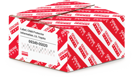 Label, Child Protector Information, Lh, Toyota 69349-05020 запчасти oem