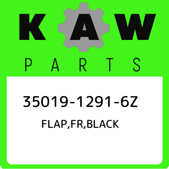 35019-1291-6Z Kawasaki Flap,fr,black 3501912916Z, New Genuine OEM