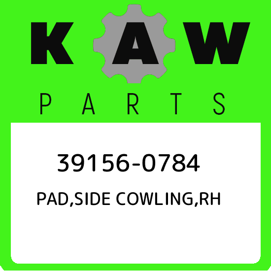39156-0784 Kawasaki Pad,side cowling,rh 391560784, New Genuine OEM