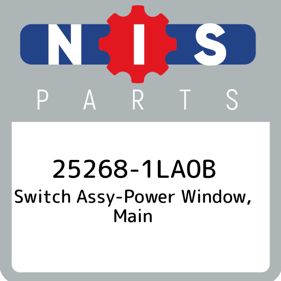 25268-1LA0B Nissan Switch assy-power window, main 252681LA0B, New Genuine OEM Pa