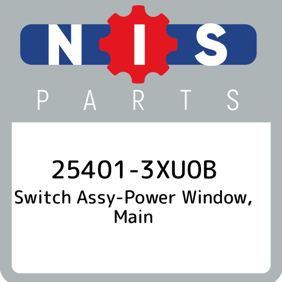 25401-3XU0B Nissan Switch assy-power window, main 254013XU0B