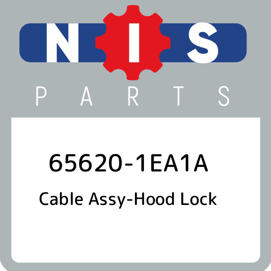 65620-1EA1A Nissan Cable assy-hood lock 656201EA1A, New Genuine OEM Part
