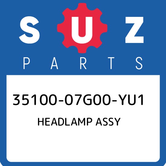 35100-07G00-YU1 Suzuki Headlamp assy 3510007G00YU1, New Genuine OEM Part