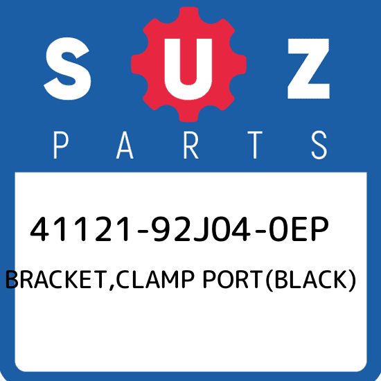 41121-92J04-0EP Suzuki Bracket,clamp port(black) 4112192J040EP, New Genuine OEM 