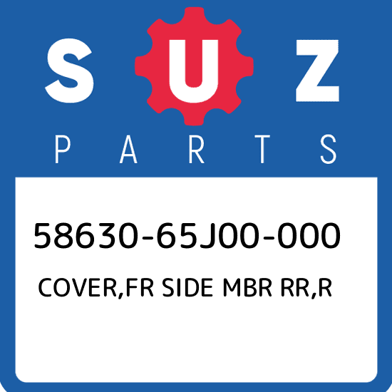 58630-65J00-000 Suzuki Cover,fr side mbr rr,r 5863065J00000, New Genuine OEM Par