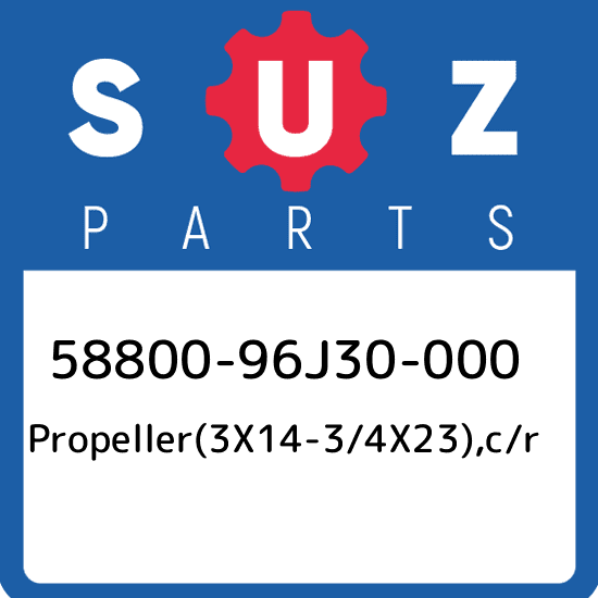58800-96J30-000 Suzuki Propeller(3x14-3/4x23),c/r 5880096J30000, New Genuine OEM