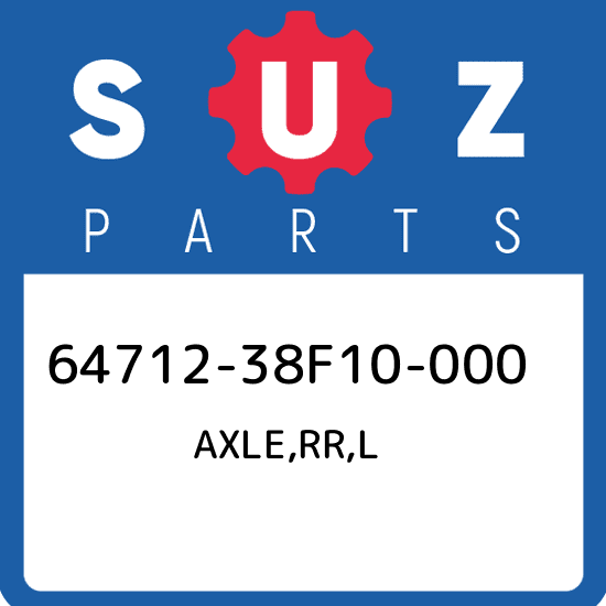 64712-38F10-000 Suzuki Axle,rr,l 6471238F10000, New Genuine OEM Part