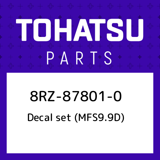 8RZ-87801-0 Tohatsu Decal set (mfs9.9d) 8RZ878010, New Genuine OEM Part