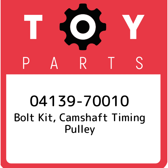 04139-70010 Toyota Bolt kit, camshaft timing pulley 0413970010, New Genuine OEM 
