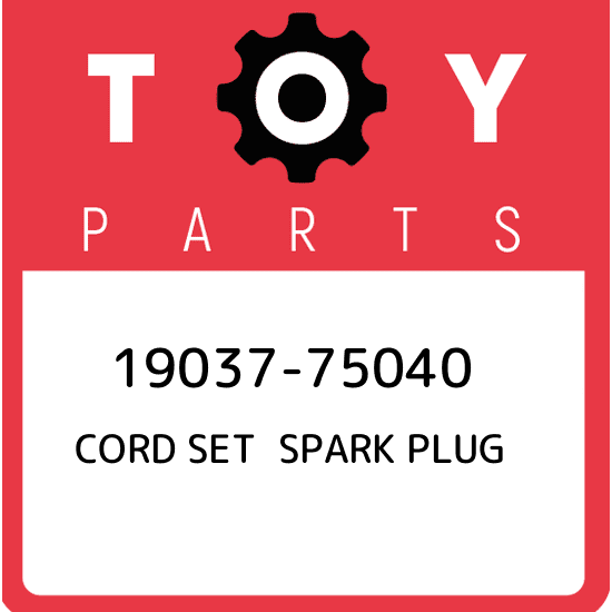 19037-75040 Toyota Cord set spark plug 1903775040, New Genuine OEM Part