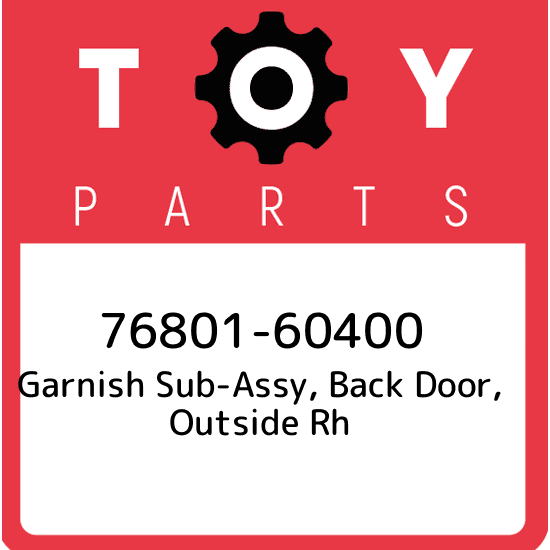 7680160400 Genuine Toyota GARNISH SUB-ASSY 76801-60400