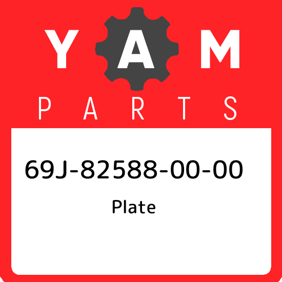 69J-82588-00-00 Yamaha Plate 69J825880000, New Genuine OEM Part
