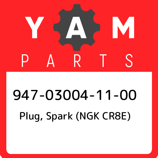 94703-00411-00 Yamaha Plug, spark (ngk r cr8e) 947030041100, New Genuine OEM Par