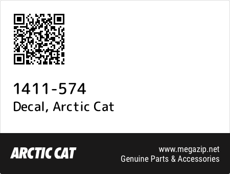 Decal, Arctic Cat 1411-574 oem parts Decal, Arctic Cat 1411-574 oem parts
