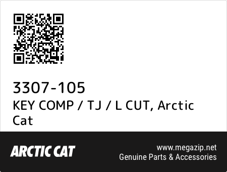 KEY COMP / TJ / L CUT, Arctic Cat 3307-105 oem parts KEY COMP / TJ / L CUT, Arctic Cat 3307-105 oem parts