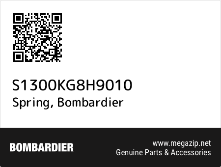 Spring, Bombardier S1300KG8H9010 oem parts Spring, Bombardier S1300KG8H9010 oem parts