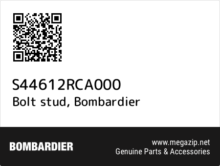 Bolt stud, Bombardier S44612RCA000 oem parts Bolt stud, Bombardier S44612RCA000 oem parts