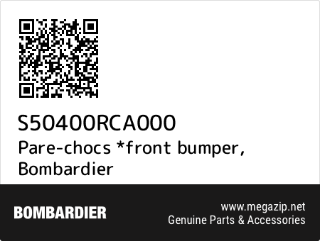 Pare-chocs *front bumper, Bombardier S50400RCA000 oem parts Pare-chocs *front bumper, Bombardier S50400RCA000 oem parts