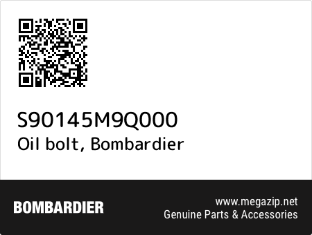Oil bolt, Bombardier S90145M9Q000 oem parts Oil bolt, Bombardier S90145M9Q000 oem parts