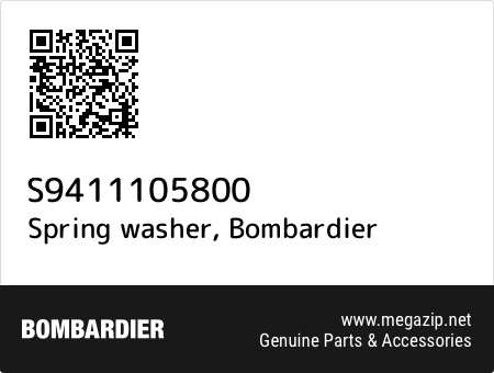 Spring washer, Bombardier S9411105800 oem parts Spring washer, Bombardier S9411105800 oem parts