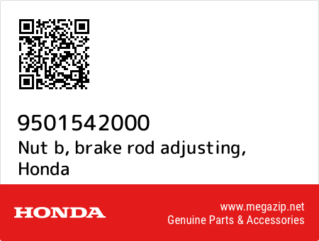 Nut b, brake rod adjusting, Honda 9501542000 oem parts Nut b, brake rod adjusting, Honda 9501542000 oem parts