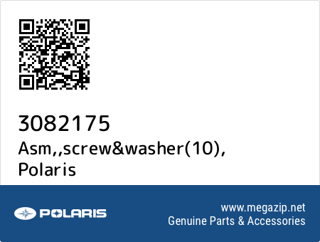 Asm,,screw&washer(10), Polaris 3082175 oem parts Asm,,screw&washer(10), Polaris 3082175 oem parts