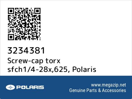 Screw-cap torx sfch1/4-28x,625, Polaris 3234381 oem parts Screw-cap torx sfch1/4-28x,625, Polaris 3234381 oem parts