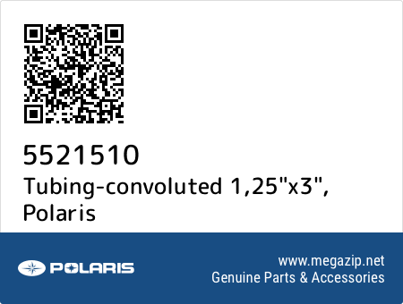 Tubing-convoluted 1,25"x3", Polaris 5521510 oem parts Tubing-convoluted 1,25"x3", Polaris 5521510 oem parts