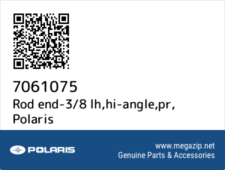 Rod end-3/8 lh,hi-angle,pr, Polaris 7061075 oem parts Rod end-3/8 lh,hi-angle,pr, Polaris 7061075 oem parts
