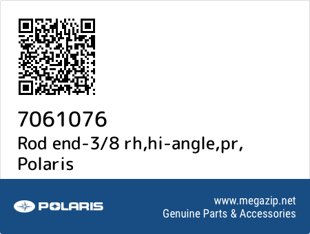 Rod end-3/8 rh,hi-angle,pr, Polaris 7061076 oem parts Rod end-3/8 rh,hi-angle,pr, Polaris 7061076 oem parts