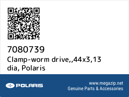 Clamp-worm drive,,44x3,13 dia, Polaris 7080739 oem parts Clamp-worm drive,,44x3,13 dia, Polaris 7080739 oem parts