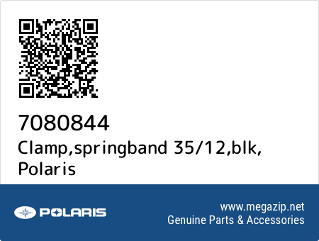 Clamp,springband 35/12,blk, Polaris 7080844 oem parts Clamp,springband 35/12,blk, Polaris 7080844 oem parts