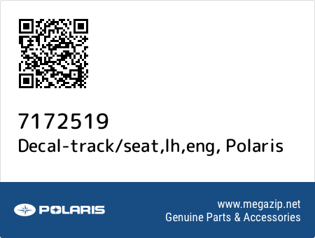 Decal-track/seat,lh,eng, Polaris 7172519 oem parts Decal-track/seat,lh,eng, Polaris 7172519 oem parts