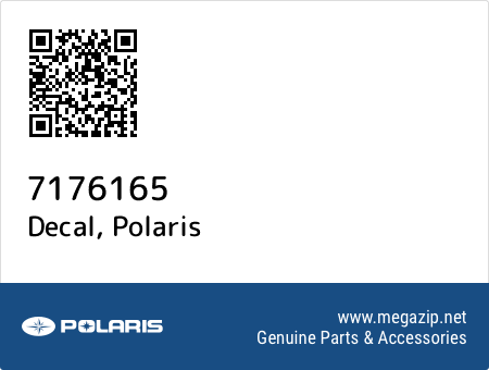 Decal, Polaris 7176165 oem parts Decal, Polaris 7176165 oem parts