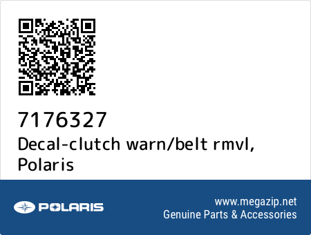 Decal-clutch warn/belt rmvl, Polaris 7176327 oem parts Decal-clutch warn/belt rmvl, Polaris 7176327 oem parts
