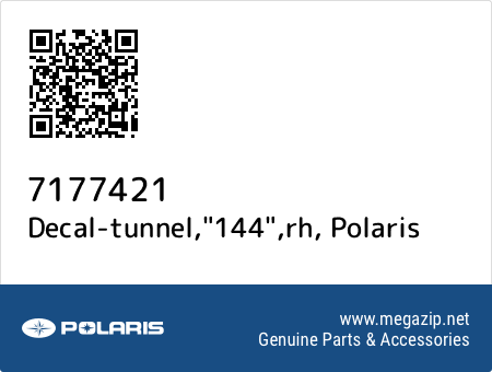Decal-tunnel,"144",rh, Polaris 7177421 oem parts Decal-tunnel,"144",rh, Polaris 7177421 oem parts