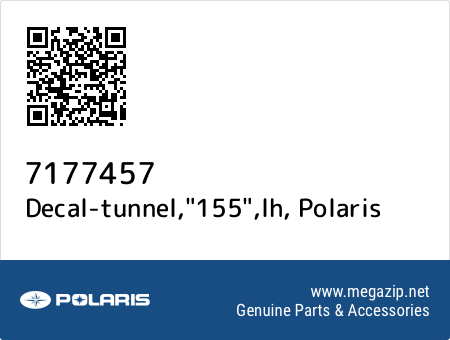 Decal-tunnel,"155",lh, Polaris 7177457 oem parts Decal-tunnel,"155",lh, Polaris 7177457 oem parts