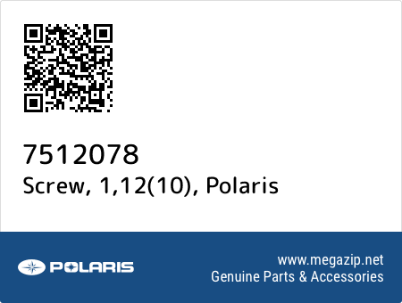 Screw, 1,12(10), Polaris 7512078 oem parts Screw, 1,12(10), Polaris 7512078 oem parts