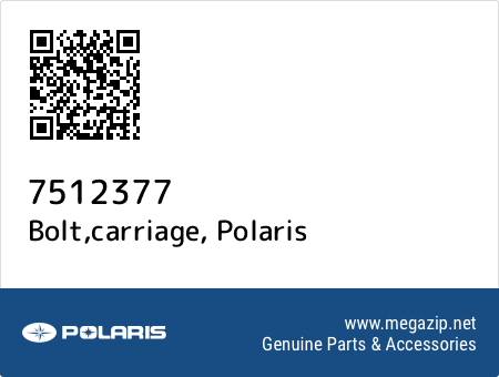 Bolt,carriage, Polaris 7512377 oem parts Bolt,carriage, Polaris 7512377 oem parts