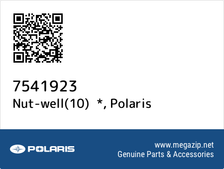 Nut-well(10) *, Polaris 7541923 oem parts Nut-well(10) *, Polaris 7541923 oem parts