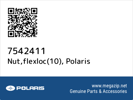 Nut,flexloc(10), Polaris 7542411 oem parts Nut,flexloc(10), Polaris 7542411 oem parts