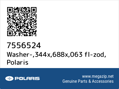Washer-,344x,688x,063 fl-zod, Polaris 7556524 oem parts Washer-,344x,688x,063 fl-zod, Polaris 7556524 oem parts