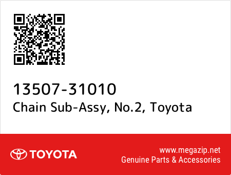 1350731010 Genuine Toyota CHAIN SUB-ASSY NO.2 13507-31010