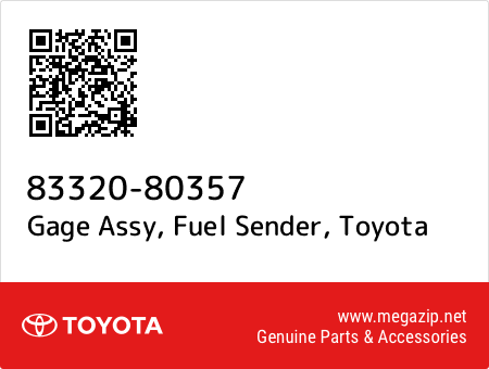 FUEL SENDER 83320-80357 8332080357 Genuine Toyota GAGE ASSY