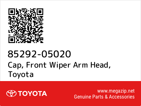 Cap, Front Wiper Arm Head, Toyota 85292-05020 oem parts Cap, Front Wiper Arm Head, Toyota 85292-05020 oem parts