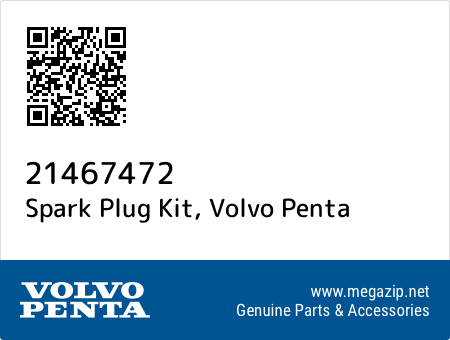Spark Plug Kit, Volvo Penta 21467472 oem parts Spark Plug Kit, Volvo Penta 21467472 oem parts