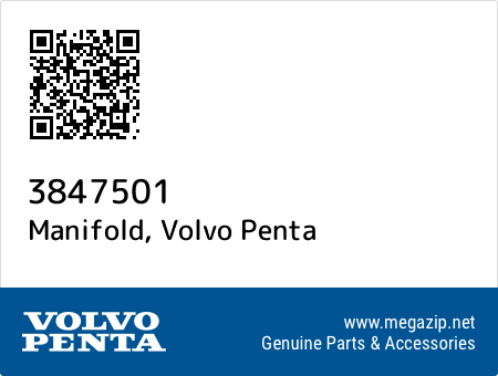 Manifold, Volvo Penta 3847501 oem parts Manifold, Volvo Penta 3847501 oem parts