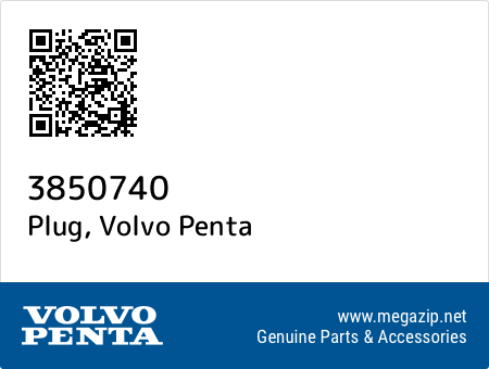 Plug, Volvo Penta 3850740 oem parts Plug, Volvo Penta 3850740 oem parts